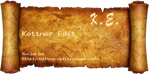 Kettner Edit névjegykártya